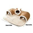 thumbnail image 7 of Cozy Cat Bed with Tunnel Cat House Home Mat Pet Kennel Cat Activities Tunnel Bed Warm Antler Cat Peekaboo Cave Nest Kitty Tube, 7 of 7
