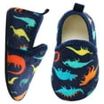 thumbnail image 5 of Barerun Toddler Kids House Shoes Slippers with Memory Foam Slip On Sole Protection Slipper for Boys Girls Indoor Outdoor Navy Dinosaur 6.5-7.5, 5 of 9