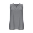 thumbnail image 4 of ZACPNCV Womens Solid Linen Sleeveless V Neck Ruffle Detail Pullover Top Casual Tank Blouse for Summer Layering or Simple Wear, 4 of 8