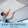thumbnail image 6 of Pure Light Grey Fluorescent Light Covers, Simple Solid Color Magnetic Light Covers for Ceiling Lights, Fluorescent Ceiling Shade Filters for Classroom Bedroom Office 4x2Ft x 1PCS, 6 of 8