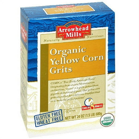 Arrowhead Mills Yellow Corn Hot Grits, 24 oz. (Pack of 12)