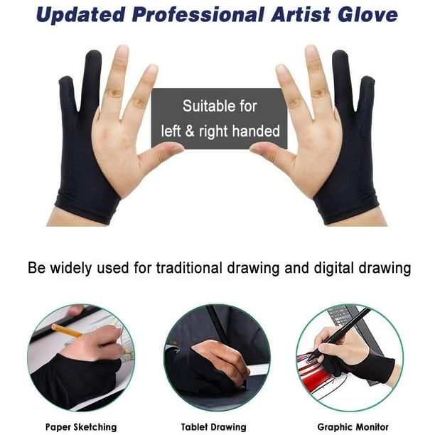 Profesissional Digital Drawing Glove Anti-fouling Right and Left Hand