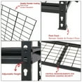 thumbnail image 4 of 2-Piece 5 Tier Heavy Duty Storage Shelves Set, Adjustable Steel Shelving Unit, Boltless Assembly for Garage Shed, Black, 36W x 18D x 72H Inches Each, 4 of 4