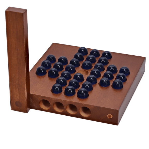 WE Games Marble Solitaire Wooden Travel Game - 5 inches