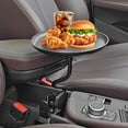 thumbnail image 3 of Car Adjustable Food Tray, 360° Anti-Slip Swivel Vehicle Snacks Drink Cup Storage Eating Table, 8.7 Inch Diameter Clip Type Automotive Dining Universal for Truck SUV Sedan -, 3 of 6