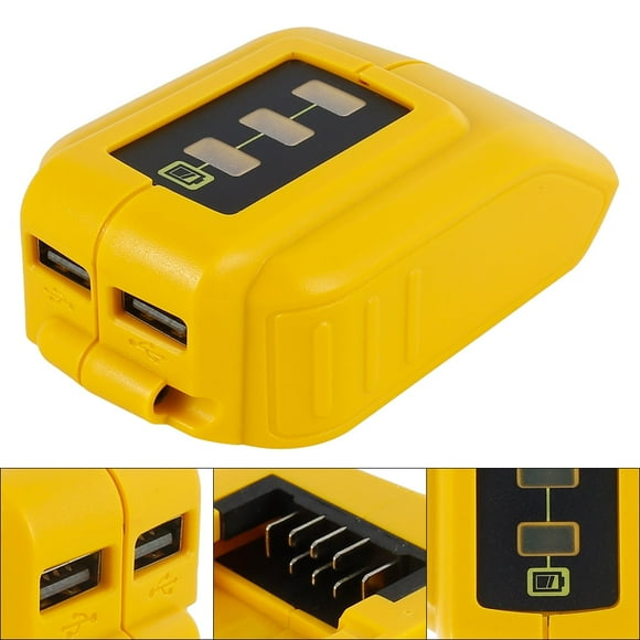USB Charging Battery Adapter Charging Converter ABS+ fireproof Material Power Supply Converter Portable Power Charger-Yellow