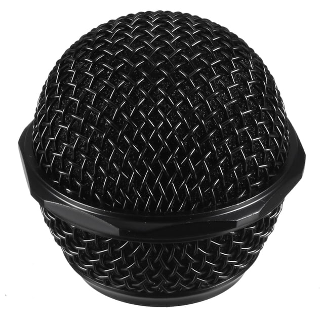 Rejilla de malla para micrófono Uxcell con cabeza de bola, metal negro, 1 pieza