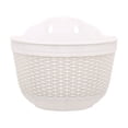 Rattan Wall Hanging Planter Semicircle Basket Container, with Drainage ...