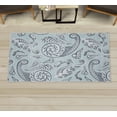 thumbnail image 1 of Floral Decorative Rug, Paisley Flower Classic Turkish Oriental Design Dots and Leafs Illustration, Quality Carpet for Bedroom Dorm and Living Room, 6 Sizes, Baby Blue, by Ambesonne, 1 of 1