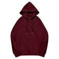 thumbnail image 4 of Inleife Oversized Hoodies for Womens Casual Solid Color Round Neck Long Sleeved Top Loose Hooded Sweatshirts, 4 of 5