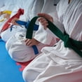 thumbnail image 4 of Uxcell 5.3 FT Taekwondo Colored Ranking Belts for Competition Training, White 2 Pack, 4 of 6