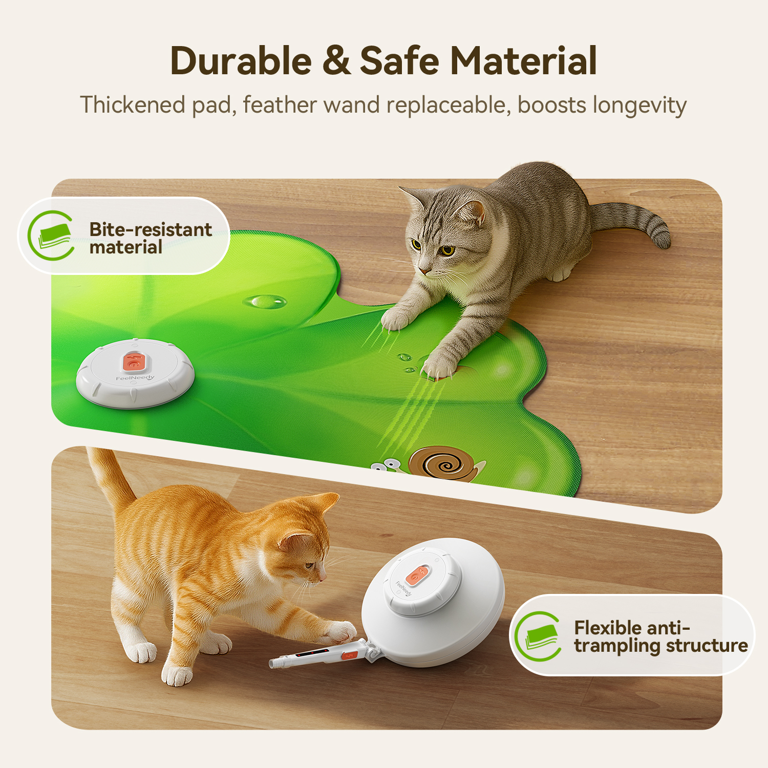 FeelNeedy 2-in-1 Interactive Cat Toy Hide & Seek photo 8