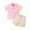 Pink, variant on Pimfylm Toddler Baby Boy Summer Outfit,Boy Casual Outfits Boys Short Sleeved Shorts Suit Comfortable Soft Breathable One Year Old Baby Birthday Print Boy Suit