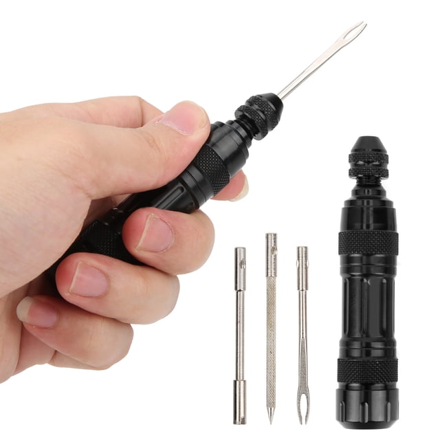 Outil de Réparation de Pneu de Bicyclette, Adhérence Élevée Petite Taille Pratique Trousse de Crevaison de Pneu de Vélo Conception de Rangement Intégrée Résistant à l'Usure pour Cyclisme Noir,Argent