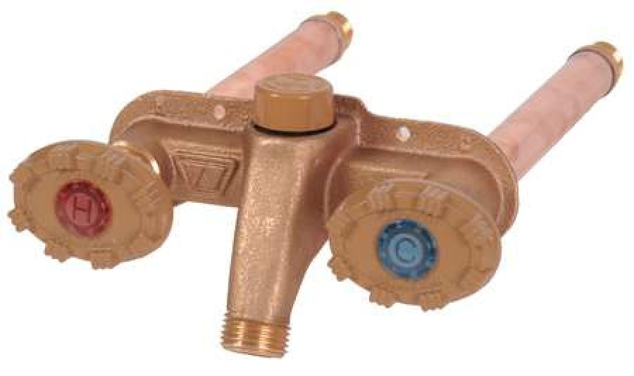 WOODFORD MFG. 22CP-8 Frost Proof Dual Sillcock, Hot/Cold 8 In