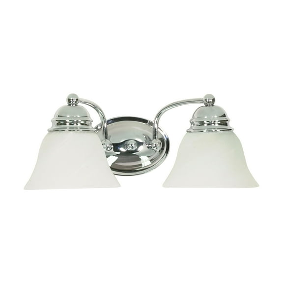 Nuvo Lighting Empire 2 Light Polished Chrome with Alabaster Vanity