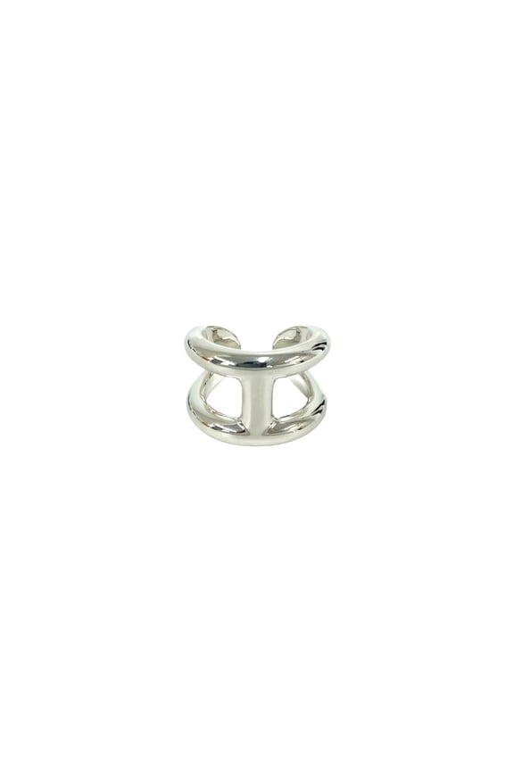 Pre-Owned HERMES Osmo's GM Ring, Sterling Silver 925, Men's Accessory, 73747