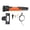 Orange, variant on YAHHU Portable Compact Mini Bicycle Air Pump for Mountain and Road Bikes, Lightweight Hand Air Pump with Frame Mounting Kit, Ball Needle, and Valve Adapters, 7.7 inches / 19.5 cm, Gray