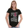 thumbnail image 4 of Cancer Sucks Breast Awareness Quote Womens Slim Fit Graphic Tee Brisco Brands M, 4 of 5