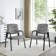 thumbnail image 4 of Mindy Dining Chairs Set of 6, Gray Fabric – Office Waiting Room Chairs, 4 of 12
