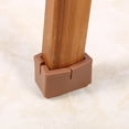 thumbnail image 4 of 8 Pcs / Set Chair Legs Cover Rectangle Furniture Legs Protector with Rubber Sole(Coffee), 4 of 6