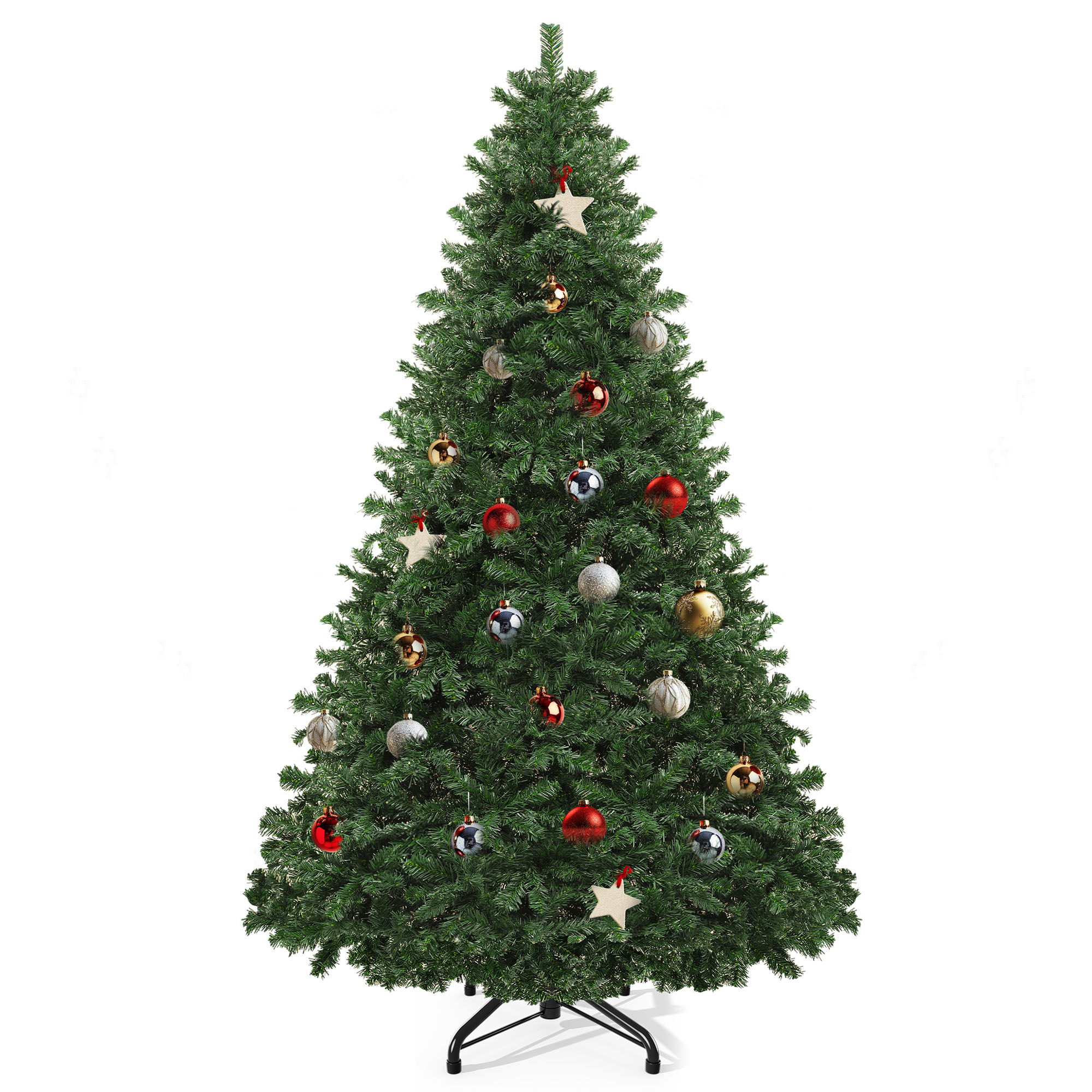 DEXTRUS 6ft Artificial Spruce Christmas Tree with Metal Base photo 1