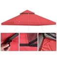 thumbnail image 3 of Yescom 10x10 Ft 2-Tier Canopy Top Replacement for Petpvilit Gazebo Outdoor Yard Garden Patio Cover Red, 3 of 8