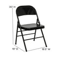 thumbnail image 6 of Flash Furniture HERCULES Series Triple Braced & Double Hinged Black Metal Folding Chair, 6 of 12