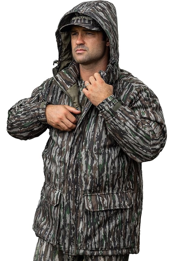 Mens Camo Waterproof Hunting Parka - Insulated Cold Weather Jacket with Scent Control Technology