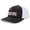 Black Heather/White, variant on End of Quote Repeat The Line Mens Funny Patriotic Mesh Back Trucker Hat, Black/Black