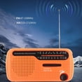 thumbnail image 1 of Radio con manivela solar 1200mAh USB Radio de emergencia portátil para exteriores Alarma SOS, 1 of 5
