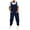 Navy, variant on Flare Jumpsuits for Women Jumpsuit Fashion Womens Ethnic Style Solid Cold Shoulder Suspender Cami Pants Jumpsuit Stretch Ripped Skinny Jumpsuits