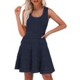 thumbnail image 1 of Vestido ANRABESS Summer Mini sin mangas de punto sin mangas azul marino, 1 of 6