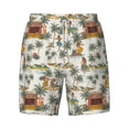 thumbnail image 4 of Lsque Mens Swim Trunks Hawaiian Style Pattern - Bathing Suit Compression Liner - Beach Swim Shorts Swimwear - (S-3XL) - Stretch Quick Dry -Medium, 4 of 9