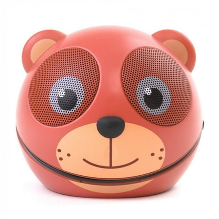 Zoo Tunes MCS01 Compact Portable Character Stereo Speaker Teddy Bear