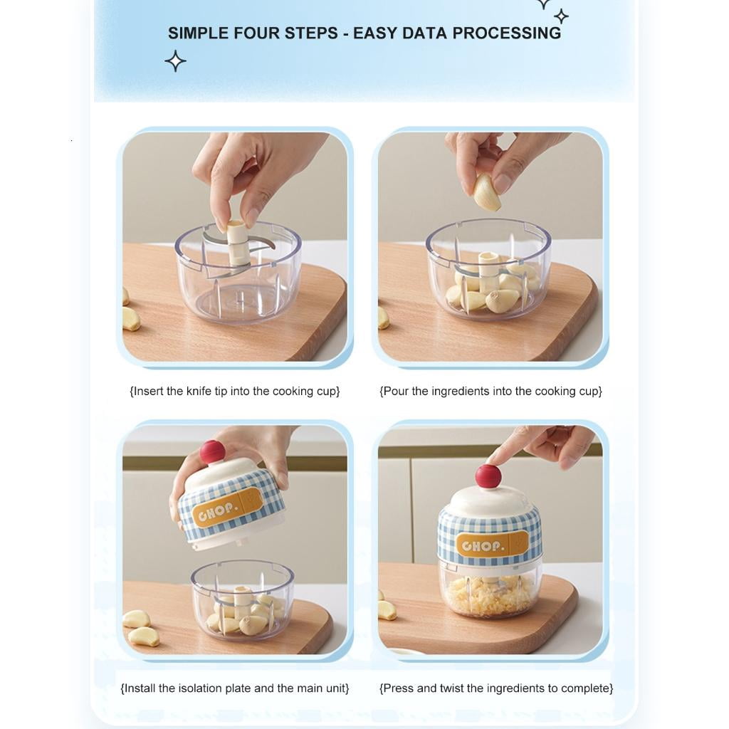 Electric Garlic Chopper Electric Food Chopper Rechargable Small Food Processor