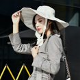 thumbnail image 3 of Sun Hat Wide Brim All-match Solid Color Fisherman Hat Bucket Hat for Outdoor, 3 of 10