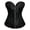 Black, variant on Plus Size Women's Front Zip Corset Vintage Satin Bustier Hourglass Waist Shaping Bodice Tops for Wedding Party Halloween Gothic Black XXL