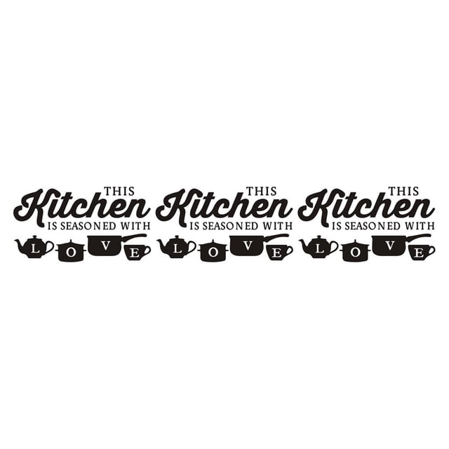 Advancent PVC Wall Sticker Decoration Art Decals English Stickers Accessory Poster Letters Decorative Kitchen for Restaurant Glass Type1 NO1