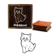 thumbnail image 1 of Printtoo Christmas Secret Santa Gift Square Cat Pattern Wooden Rubber Stamps-5 x 5 Inches, 1 of 2