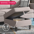 thumbnail image 4 of MUZZ Sectional Sofa Couches Set for Living Room (Loveseat Sofa&Single Sofa/Beige), 4 of 7