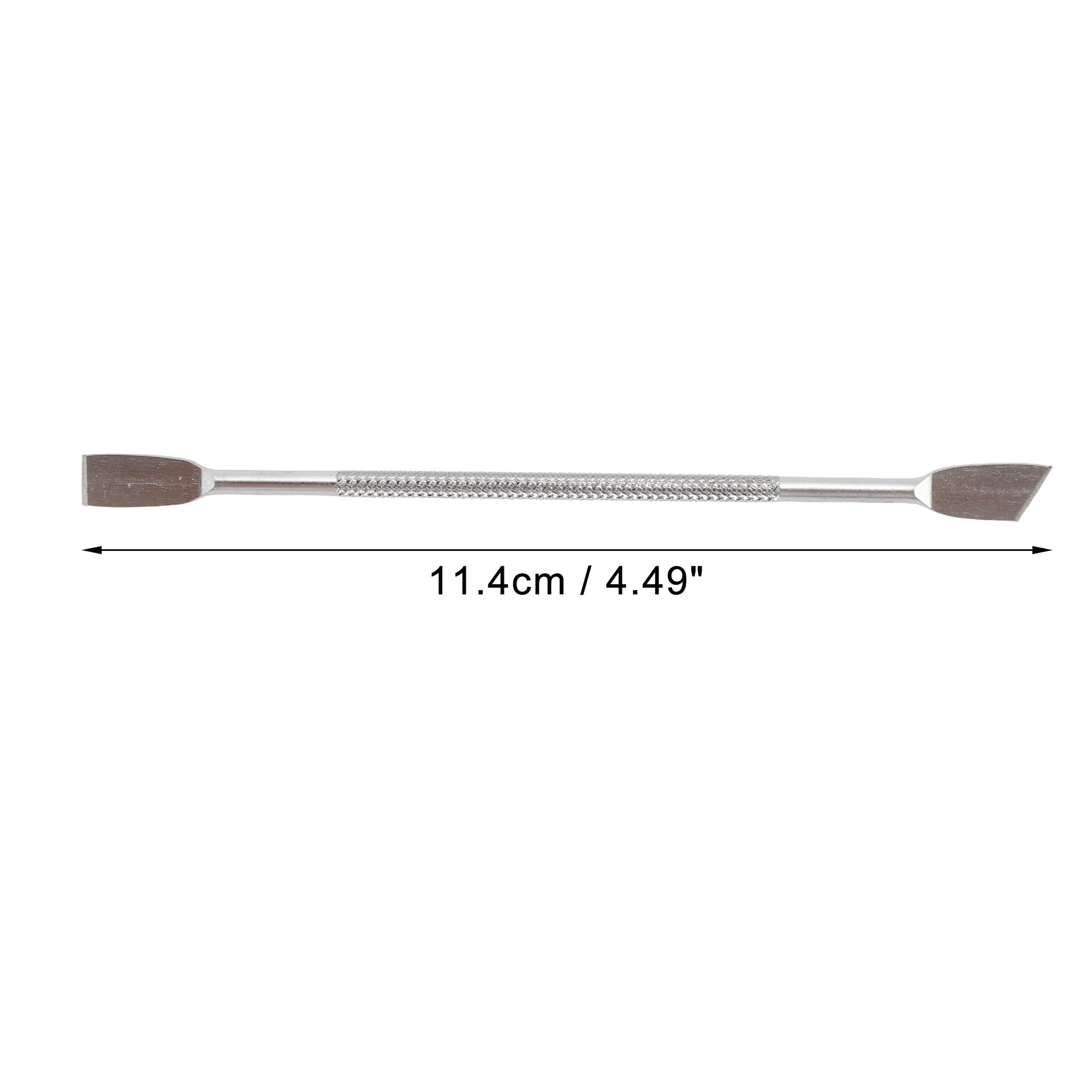 Unique Bargains Multi-function Double-side Cuticle Pusher 4.49 Length Silver Tone 1 Pc