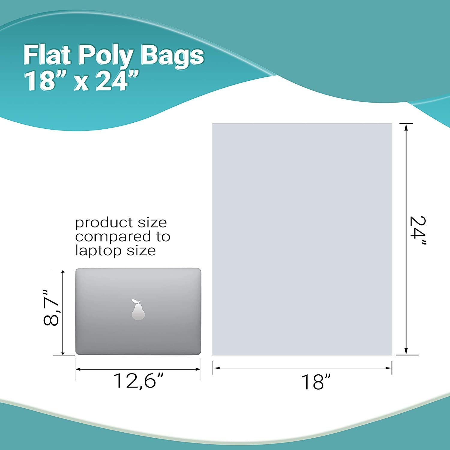 Plastic Bag-Clear LDPE Poly Produce Bags 10X8x24 1.0 Mil - 500 Bags/Case