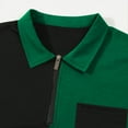 thumbnail image 6 of YLSDY Button Collared Shirts for Men Casual Business Fashion Color Block Button Collared Shirts Plus Size Lapel Golf Basic Henley Shirts Green S, 6 of 8