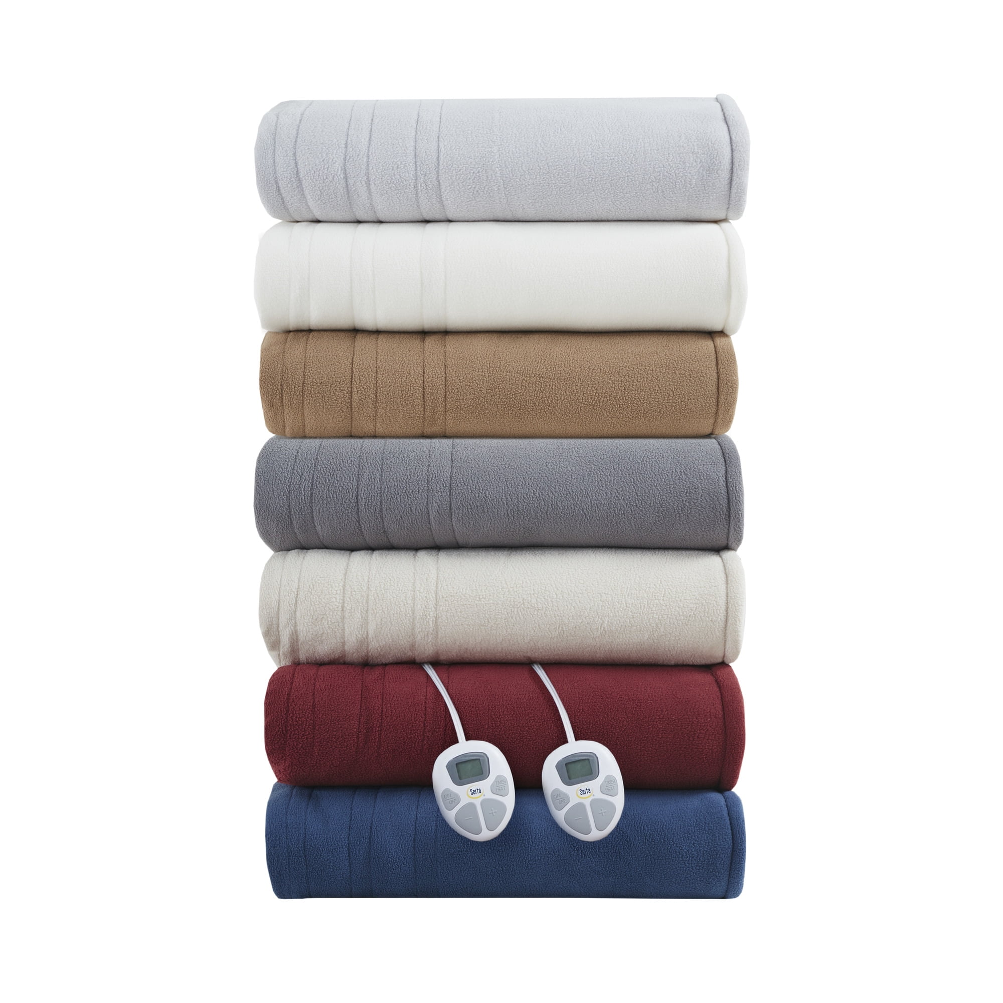 Serta Polyester and Cotton Fleece to Sherpa Heated Blanket ST54-0100