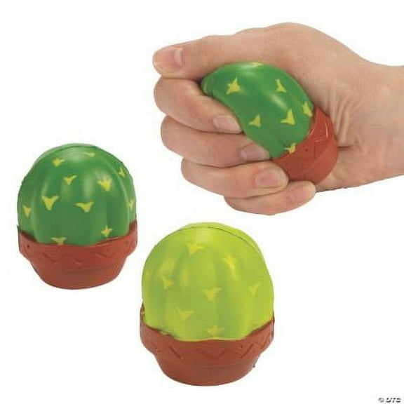 Cactus Stress Toys, Birthday, Party Favors, Toys, 12 Pieces