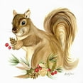 thumbnail image 2 of Talent, Kelley 12x12 Gold Ornate Wood Framed with Double Matting Museum Art Print Titled - Christmas Squirrel, 2 of 4