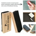 thumbnail image 3 of 2pcs Dustless Chalkboard Eraser with Wool Felt for Wood Blackboard, 3 of 8