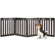 thumbnail image 1 of 24" Folding Wooden Freestanding Pet Gate Dog Gate W/360&deg; Hinge Espresso ShopWise Round, 1 of 6