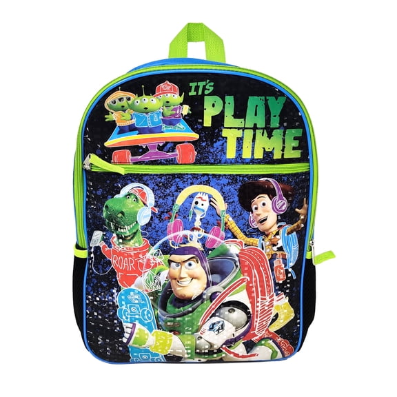 Toy Story Lightyear Backpack 16" Buzz Woody Forky Rex Black Boys Girls Disney